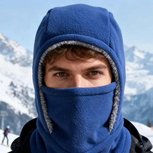 Unisex Winter Warm Neck Mask Ear Protection One Piece Hat Warm Hood Outdoor Cold Protection Camping Hiking Balaclava Cycle Mask